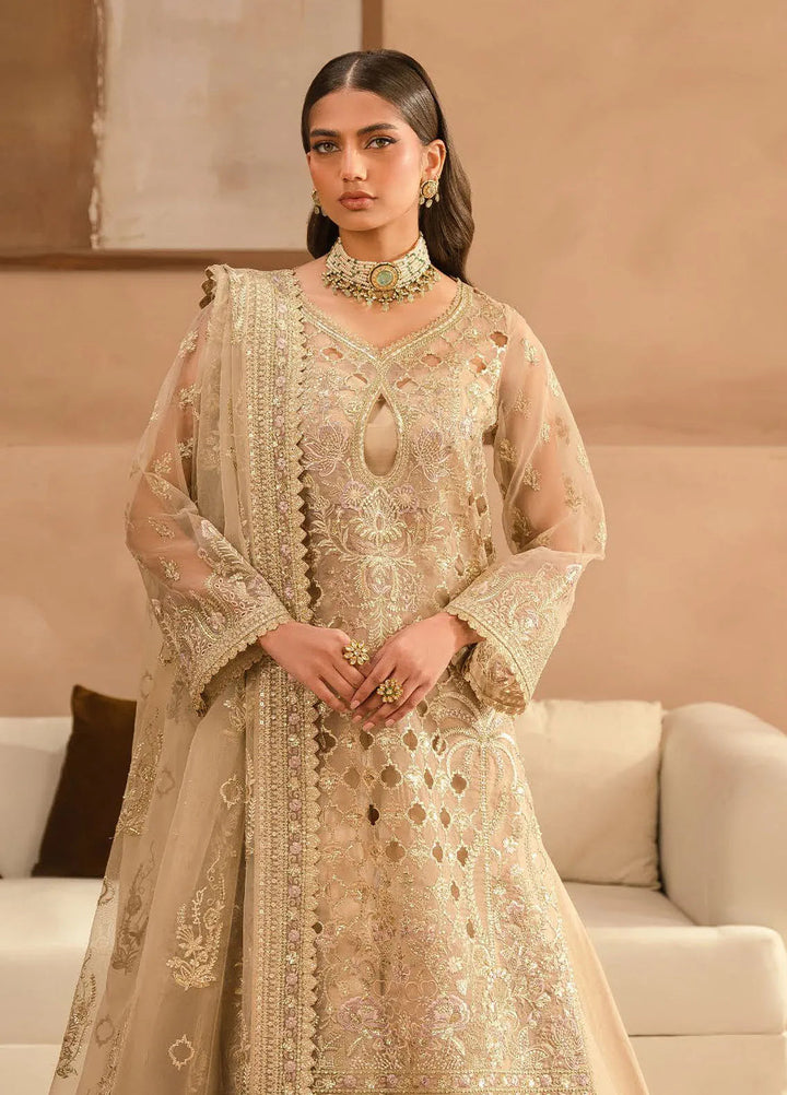 Panache by Ayzel Embroidered Organza Suit Unstitched 3 Piece AAF24PF D-08 Rusa - Formals Collection