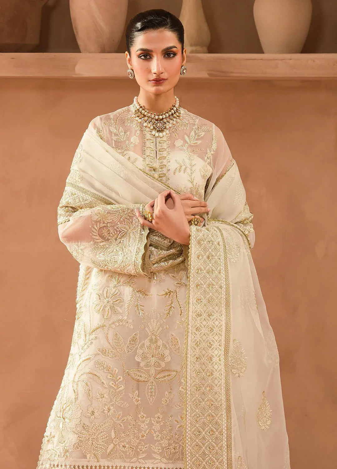 Panache by Ayzel Embroidered Organza Suit Unstitched 3 Piece AAF24PF D-09 Esfir - Formals Collection