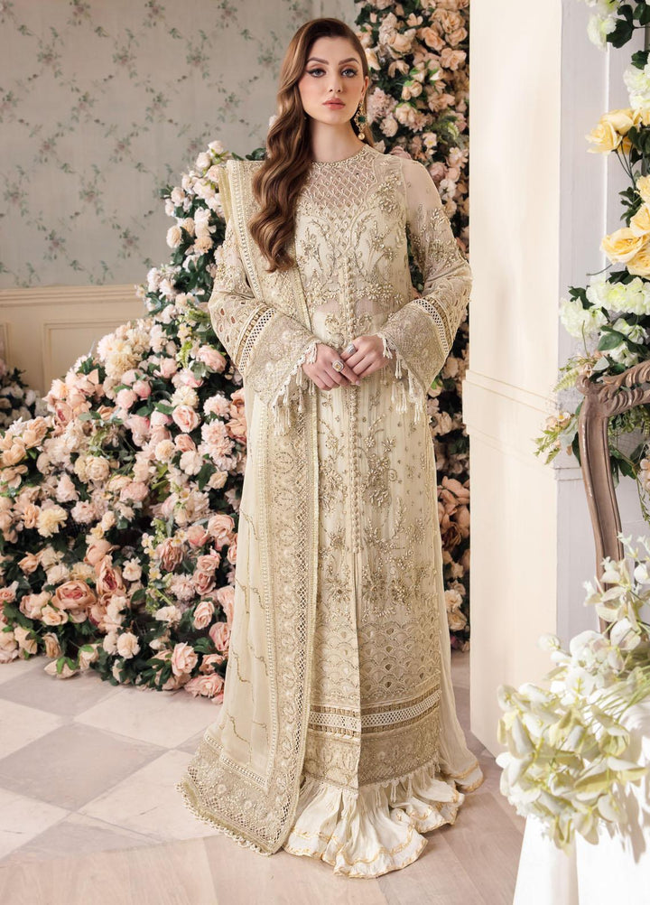 Panache By Saad Shaikh Embroidered Chiffon Suits Unstitched 4 Piece SSK24P Noor-e-Jaan - Luxury Collection