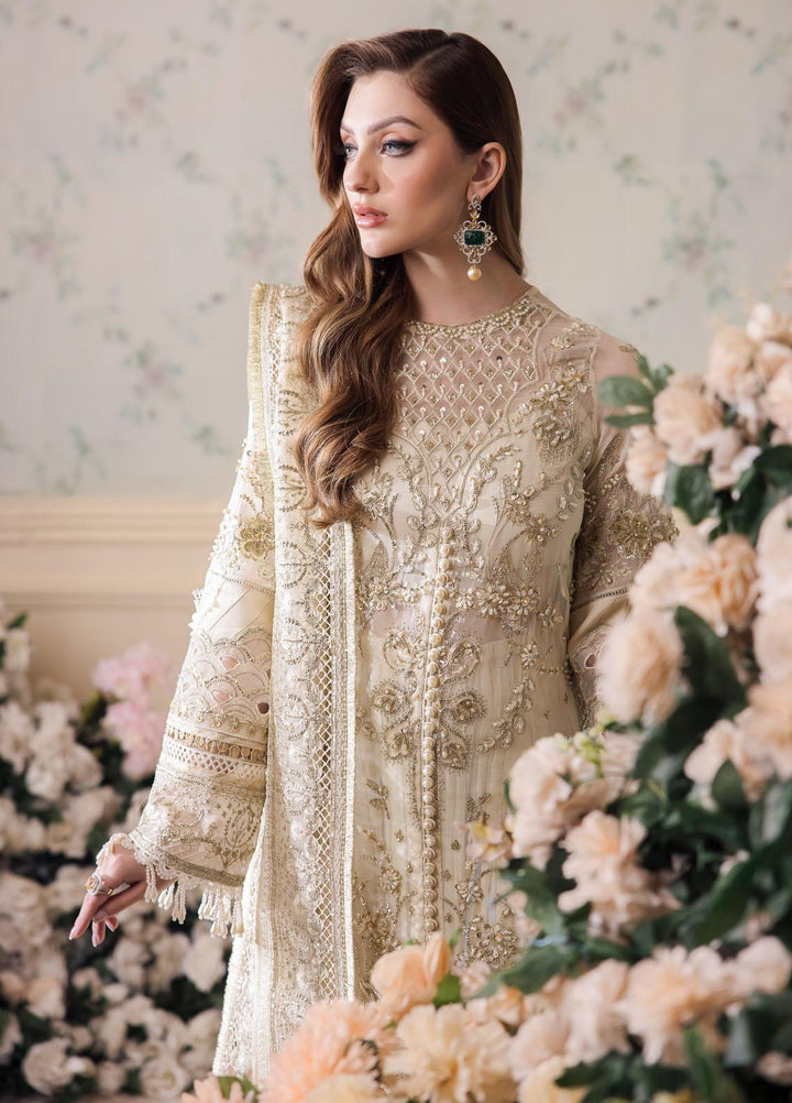 Panache By Saad Shaikh Embroidered Chiffon Suits Unstitched 4 Piece SSK24P Noor-e-Jaan - Luxury Collection