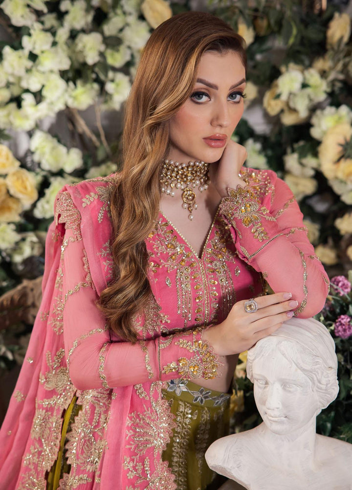 Panache By Saad Shaikh Embroidered Chiffon Suits Unstitched 4 Piece SSK24P Taskheer - Luxury Collection