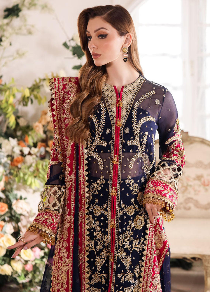 Panache By Saad Shaikh Embroidered Chiffon Suits Unstitched 4 Piece SSK24P Zofiya - Luxury Collection
