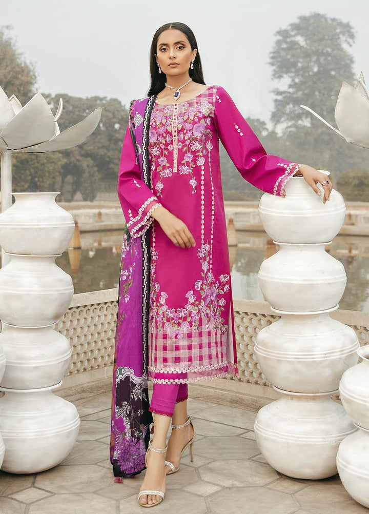 Dastaan By Panache Embroidered Lawn Suits Unstitched 3 Piece PN21D 02 - Luxury Collection
