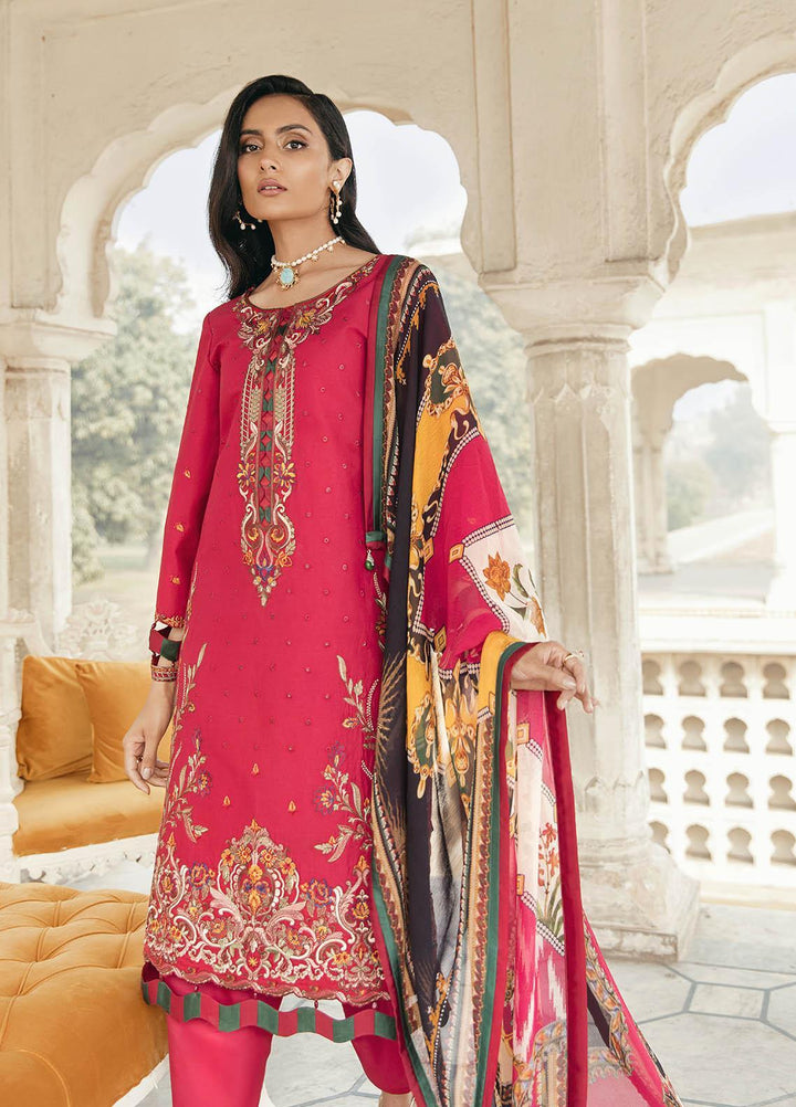 Dastaan By Panache Embroidered Lawn Suits Unstitched 3 Piece PN21D 05 - Luxury Collection