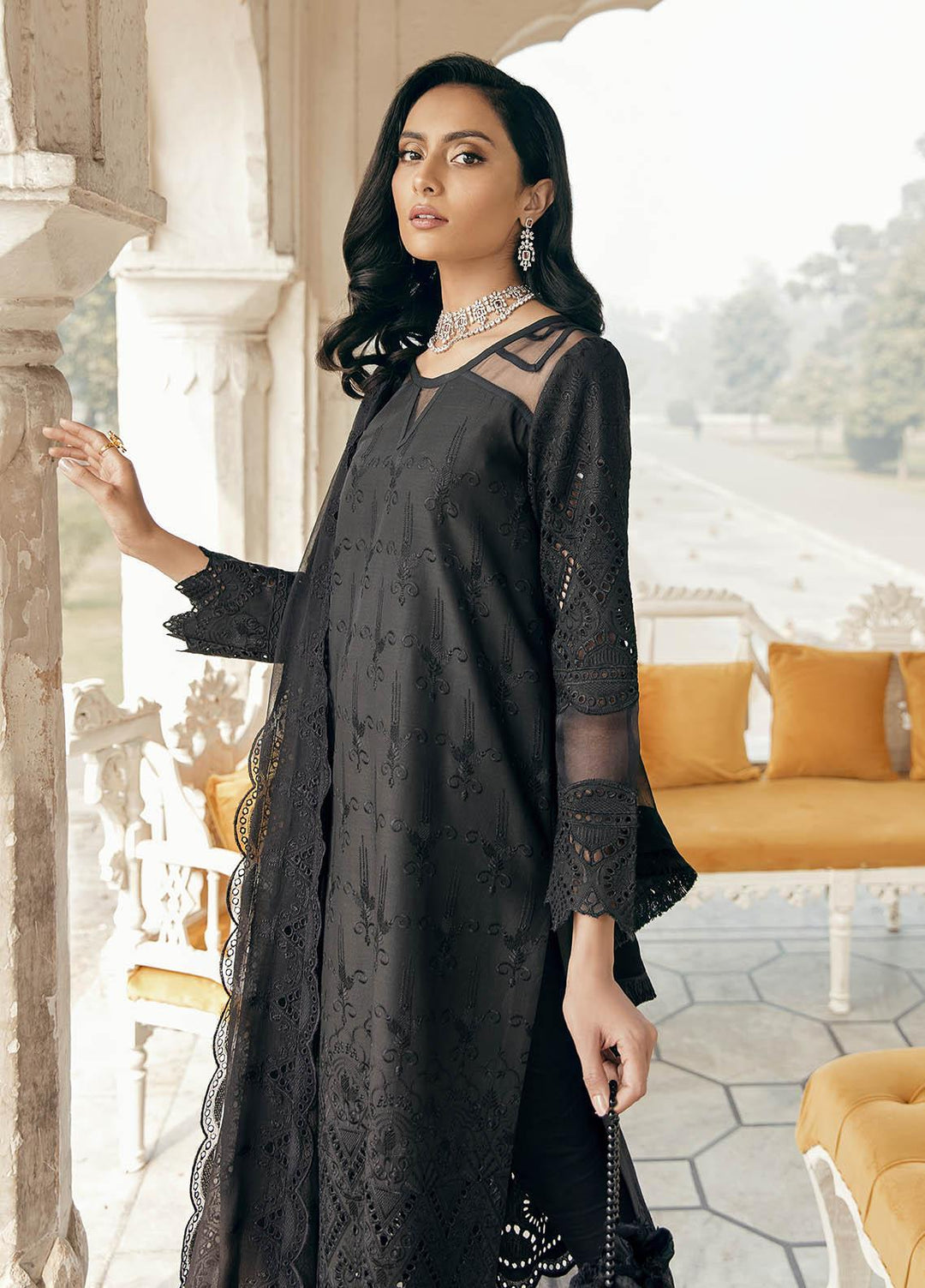 Dastaan By Panache Embroidered Lawn Suits Unstitched 3 Piece PN21D 07 - Luxury Collection