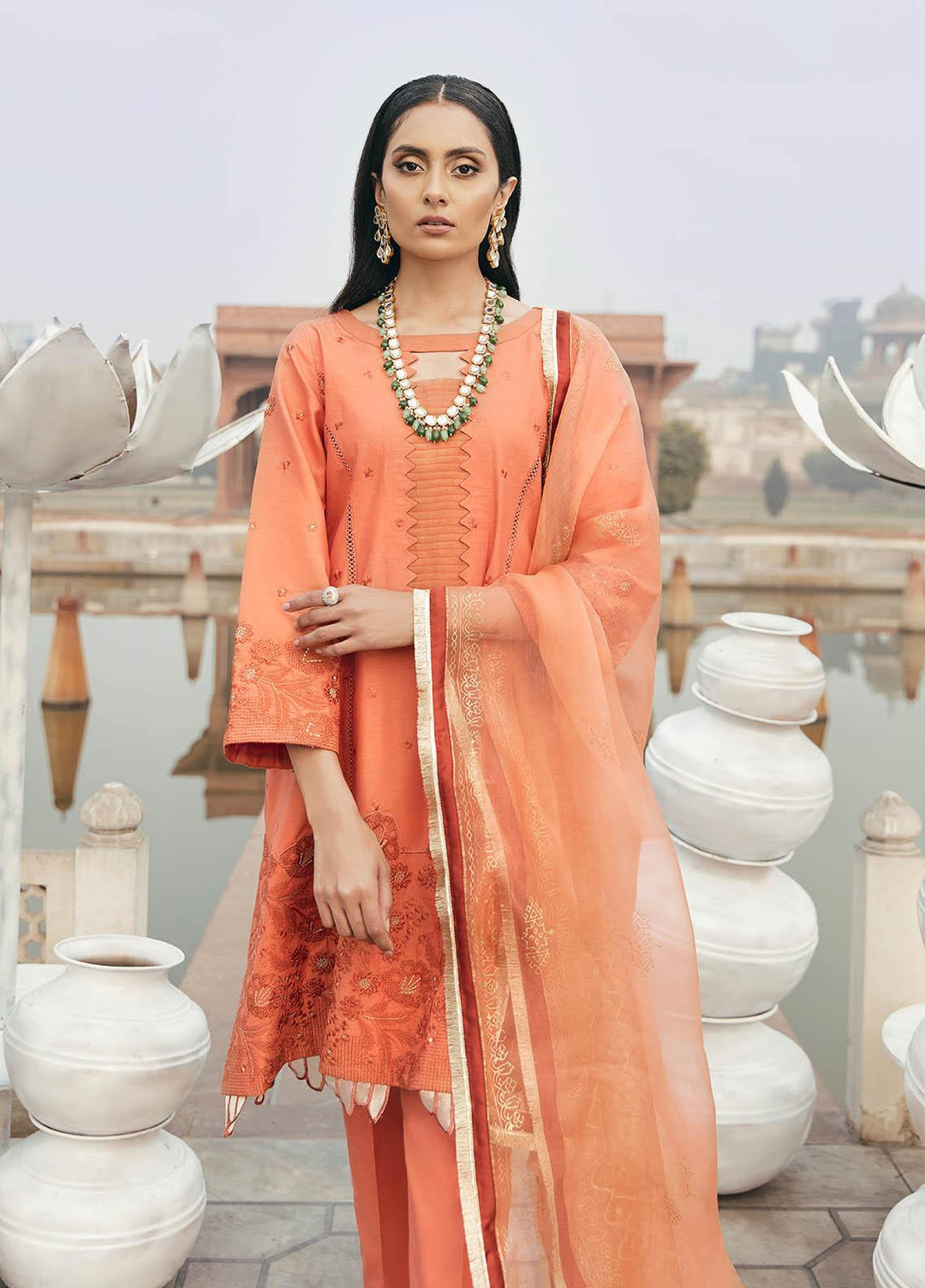 Dastaan By Panache Embroidered Lawn Suits Unstitched 3 Piece PN21D 08 - Luxury Collection