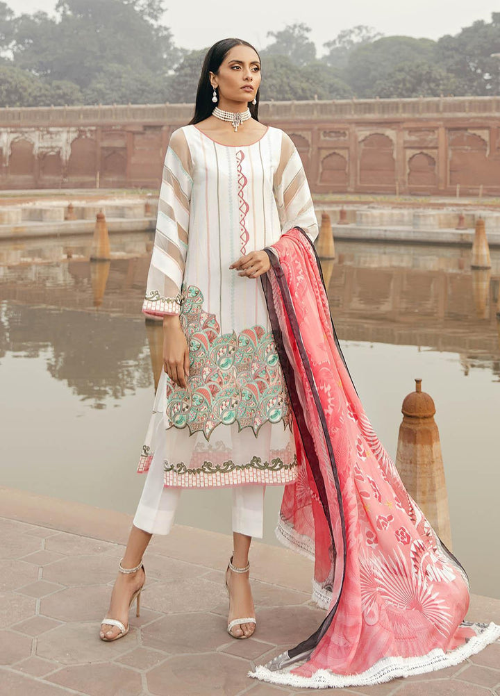 Dastaan By Panache Embroidered Lawn Suits Unstitched 3 Piece PN21D 12 - Luxury Collection