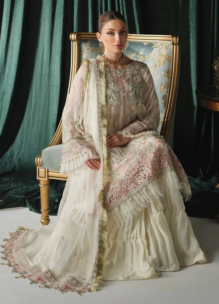 Paras by Pasha Embroidered Chiffon Suit Unstitched 3 Piece PBP24A PR107-Jasmine - Luxury Collection