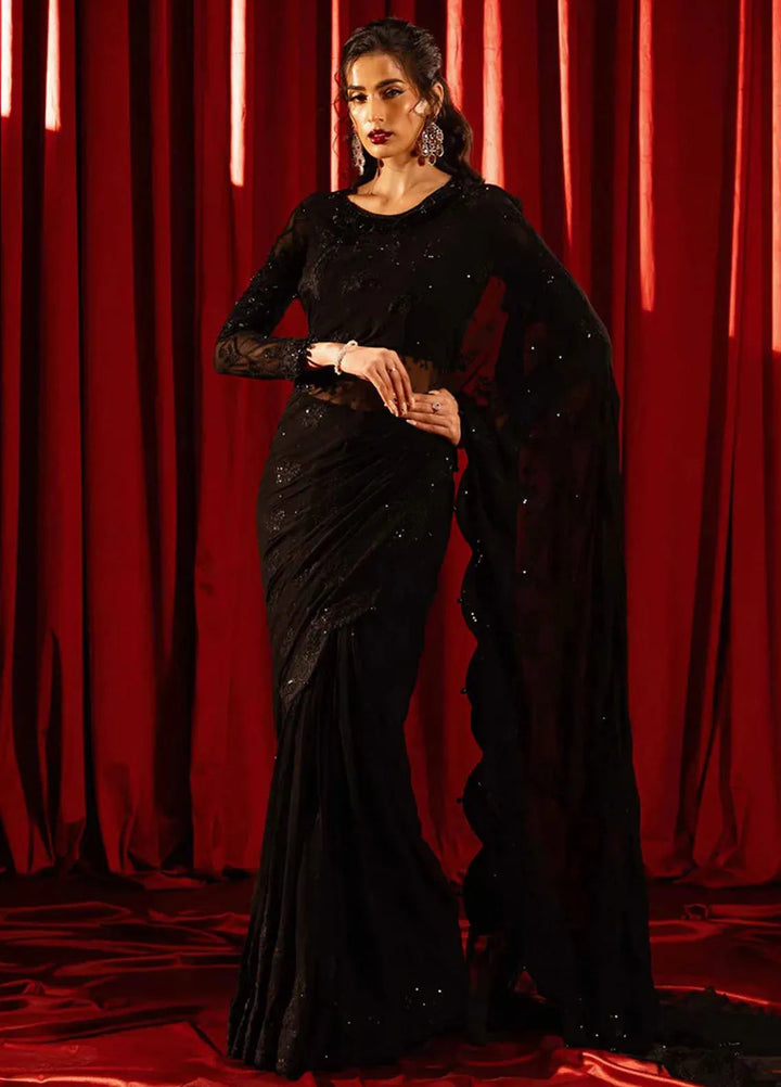 Paras by Pasha Embroidered Chiffon Suits Unstitched Saree PBP25NJ Shab-e-Noor - Formal Collection