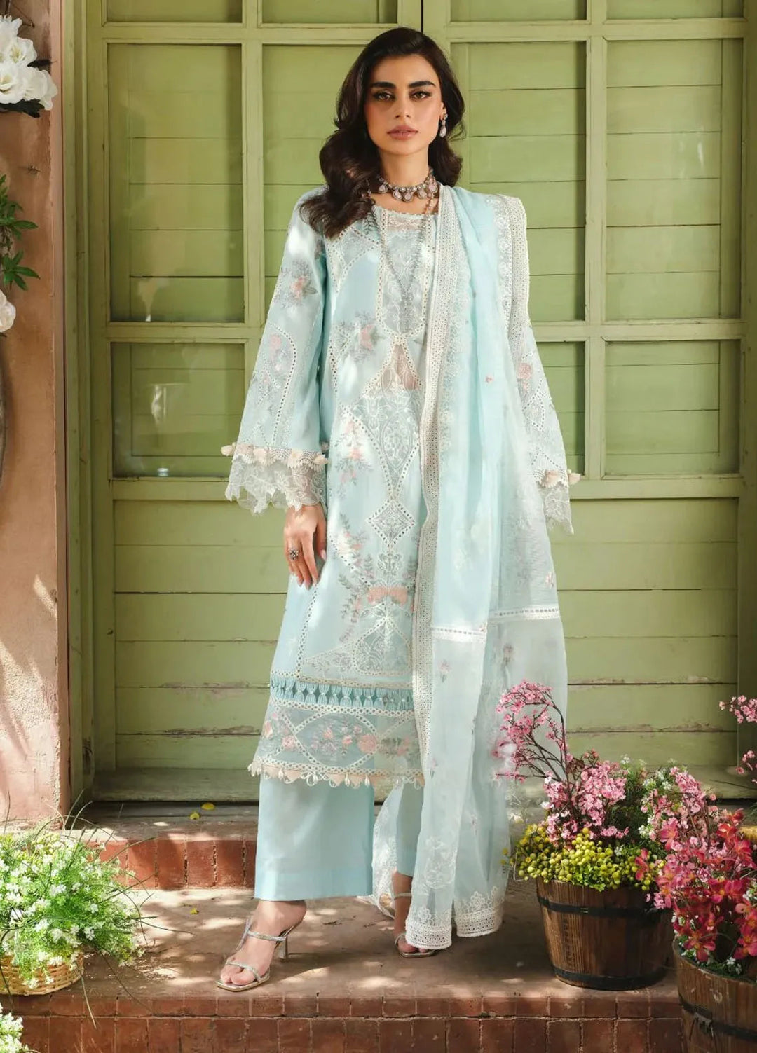 Paras by Pasha Embroidered Lawn Suit Unstitched 3 Piece PBP24L PR2-Bluebell - Summer Collection