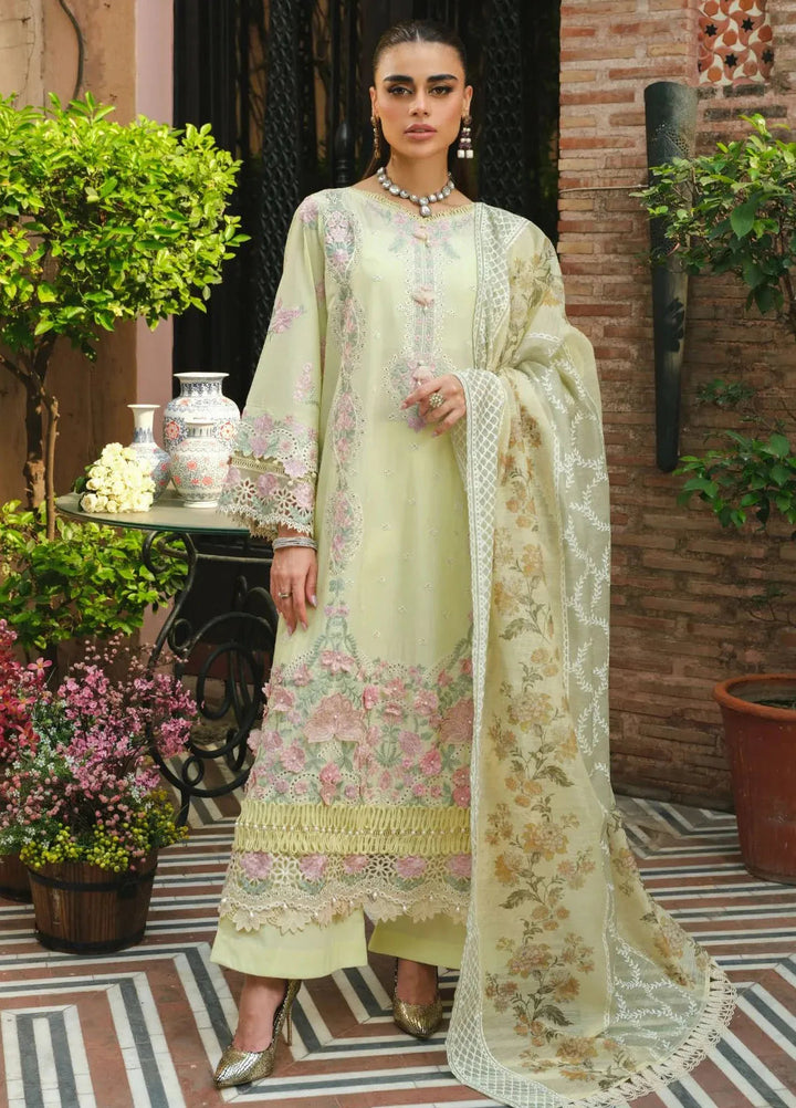 Paras by Pasha Embroidered Lawn Suit Unstitched 3 Piece PBP24L PR4-Daffodil Dew - Summer Collection