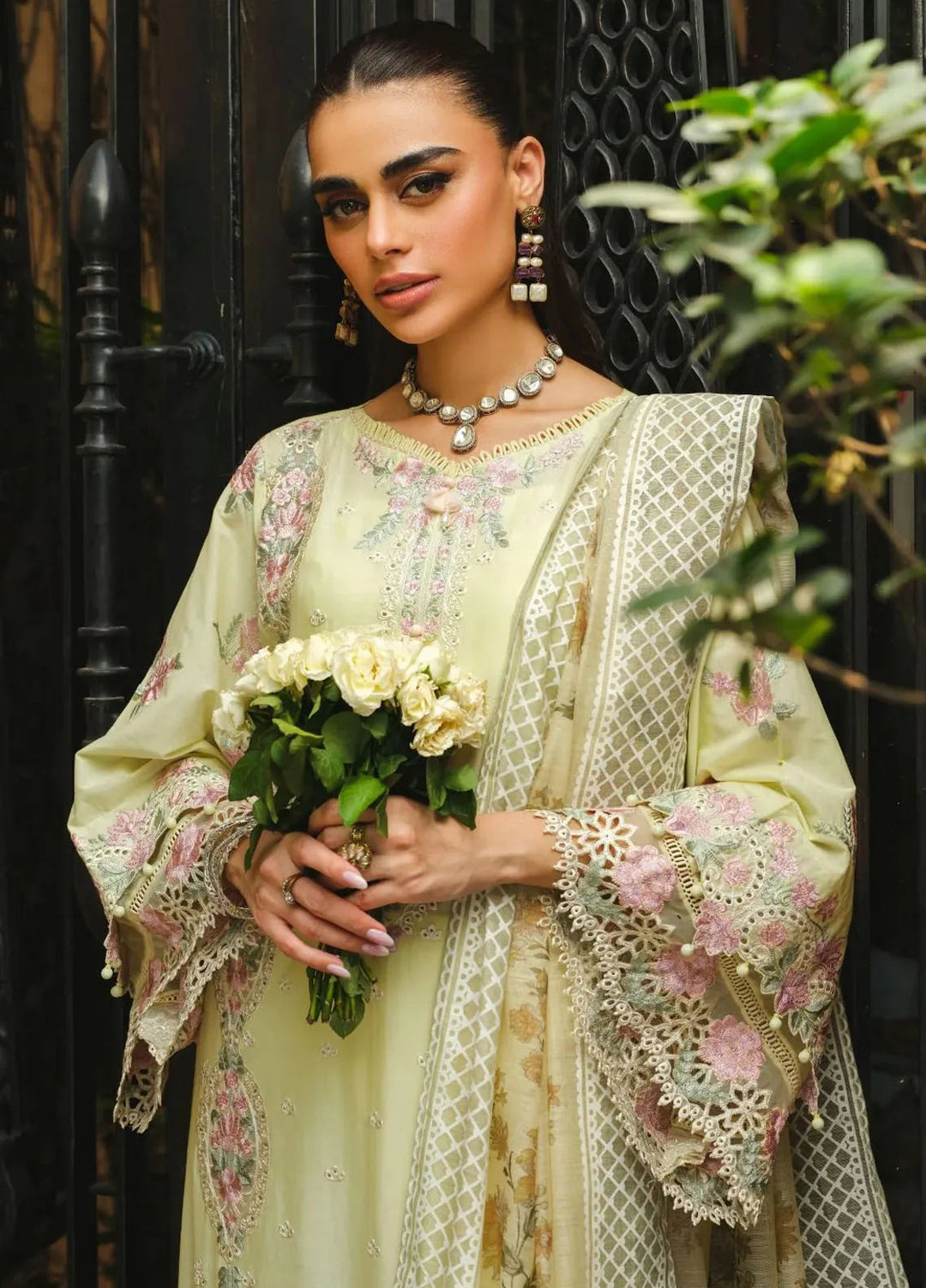 Paras by Pasha Embroidered Lawn Suit Unstitched 3 Piece PBP24L PR4-Daffodil Dew - Summer Collection