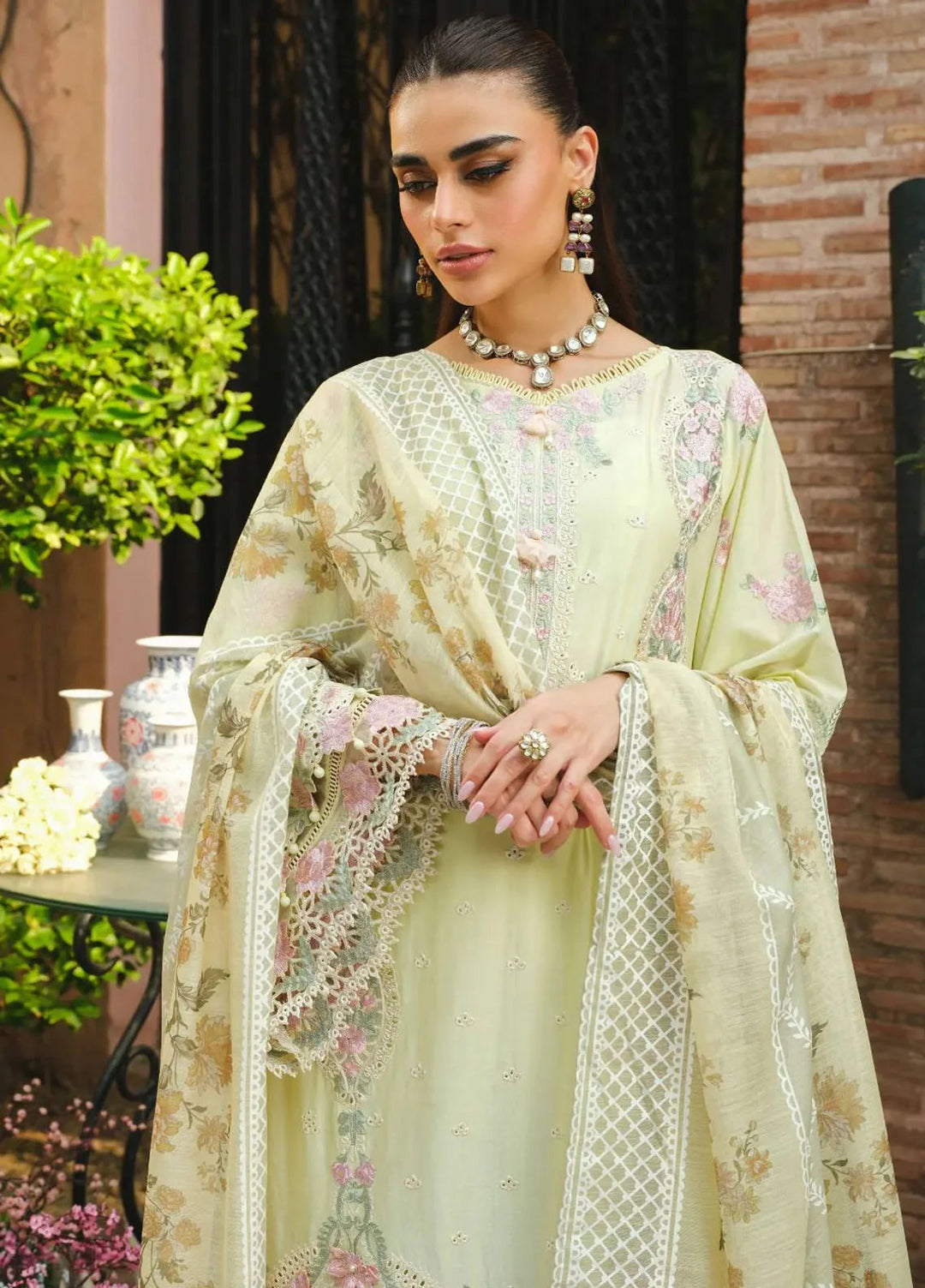 Paras by Pasha Embroidered Lawn Suit Unstitched 3 Piece PBP24L PR4-Daffodil Dew - Summer Collection