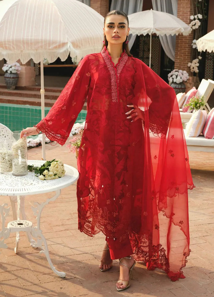 Paras by Pasha Embroidered Lawn Suit Unstitched 3 Piece PBP24L PR5-Cherry Blossom - Summer Collection