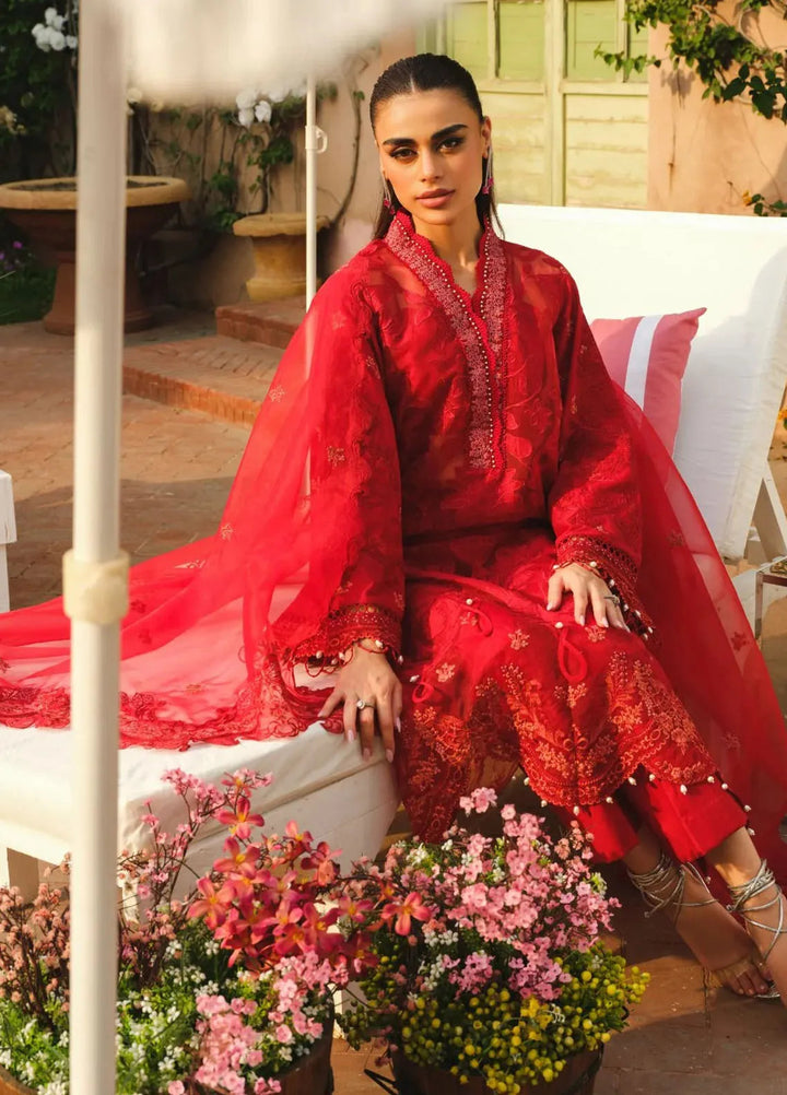 Paras by Pasha Embroidered Lawn Suit Unstitched 3 Piece PBP24L PR5-Cherry Blossom - Summer Collection