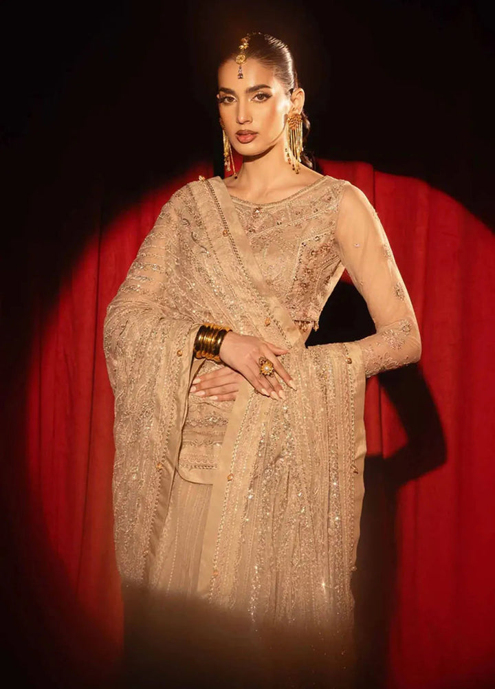 Paras by Pasha Embroidered Net Suits Unstitched Saree PBP25NJ Zar-e-Sahar - Formal Collection