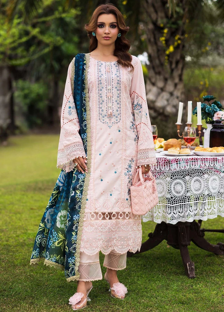 Paras by Pasha Pret Embroidered Lawn 3 Piece Suit PR-10 Coral Bloom