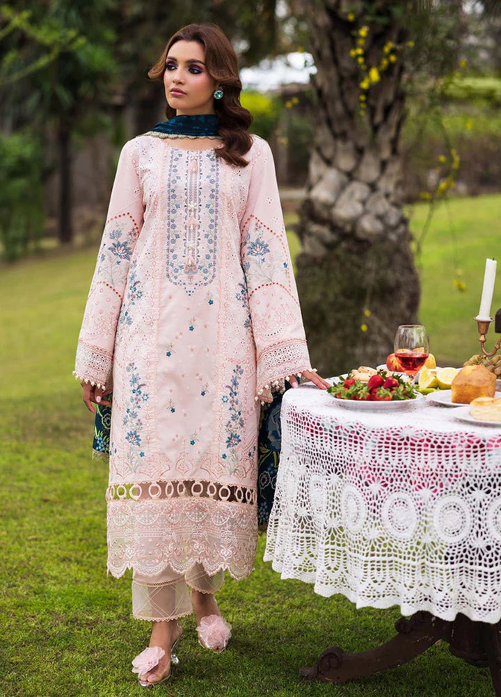 Paras by Pasha Pret Embroidered Lawn 3 Piece Suit PR-10 Coral Bloom
