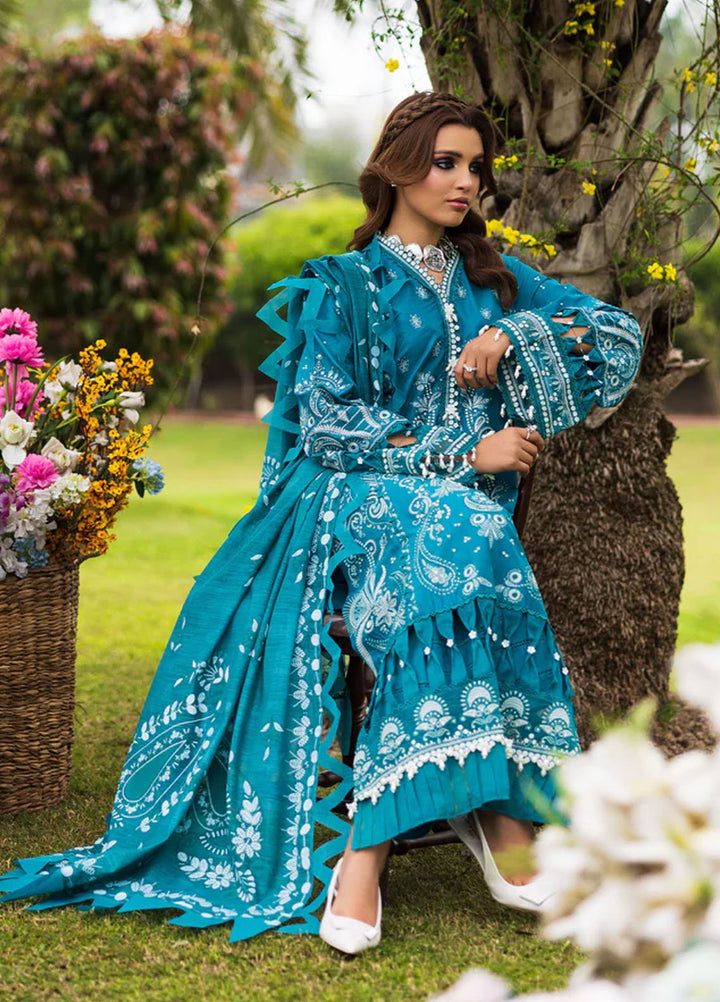 Paras by Pasha Pret Embroidered Lawn 3 Piece Suit PR-12 Sapphire Bloom