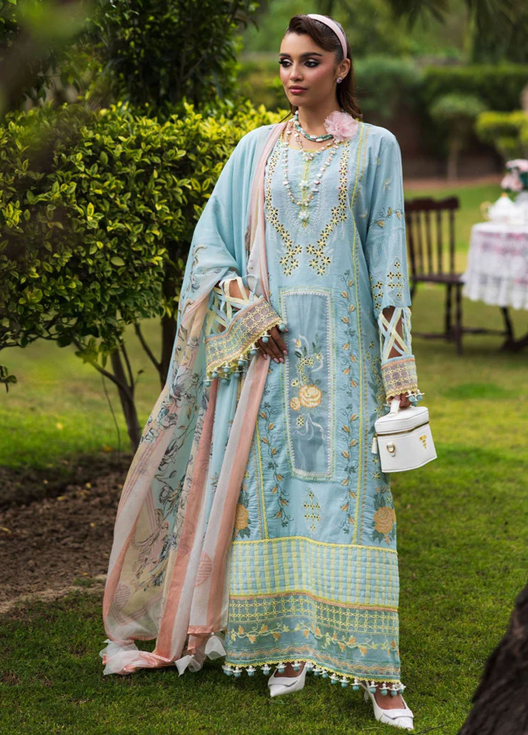 Paras by Pasha Pret Embroidered Lawn 3 Piece Suit PR-13 Crystal Bloom