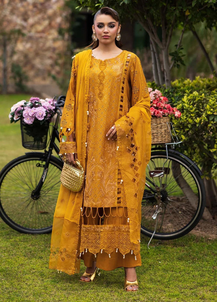 Paras by Pasha Pret Embroidered Lawn 3 Piece Suit PR-17 Marigold Bloom