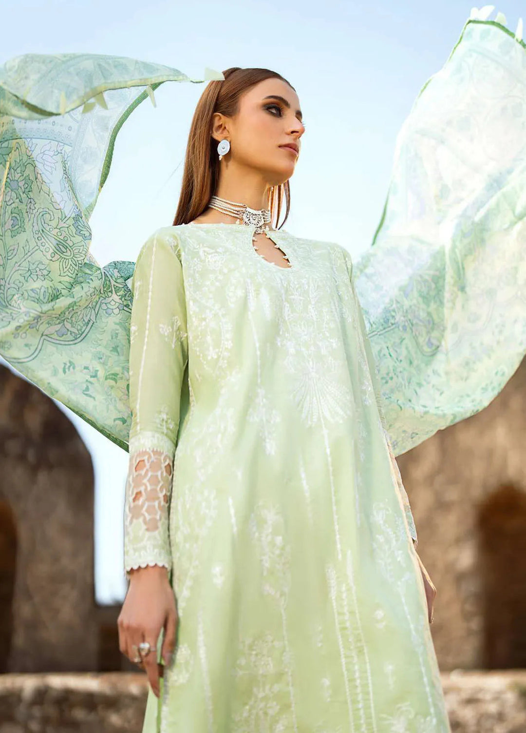 Pardes by Aik Atelier Embroidered Lawn Suit Unstitched 3 Piece AIK24P Look 02 - Summer Collection