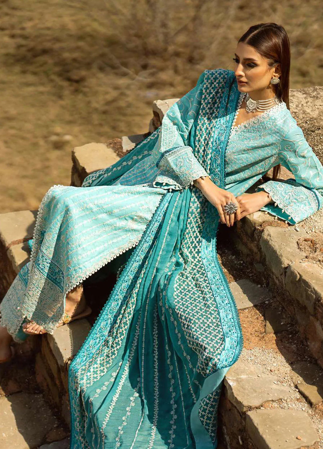 Pardes by Aik Atelier Embroidered Lawn Suit Unstitched 3 Piece AIK24P Look 03 - Summer Collection