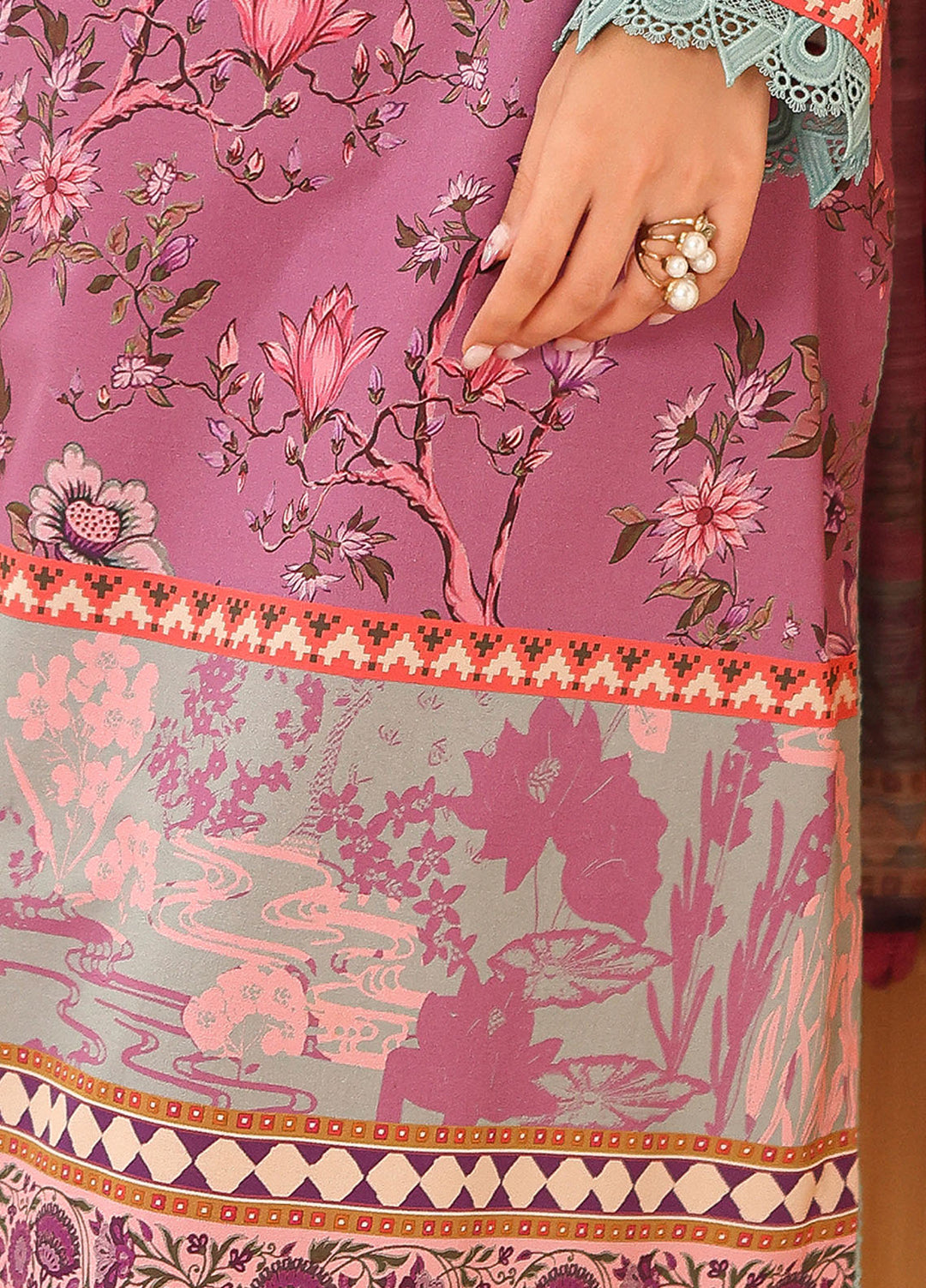 Pareesa by Roheenaz Printed Cambric Suits Unstitched 3 Piece RN25P RNZ-01 B Nabeeha - Summer Collection