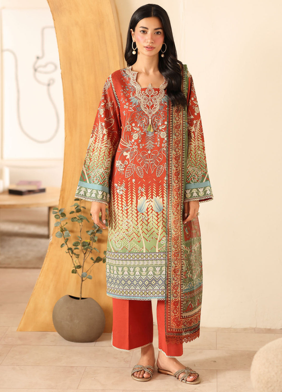 Pareesa by Roheenaz Printed Cambric Suits Unstitched 3 Piece RN25P RNZ-07 B Naveen - Summer Collection