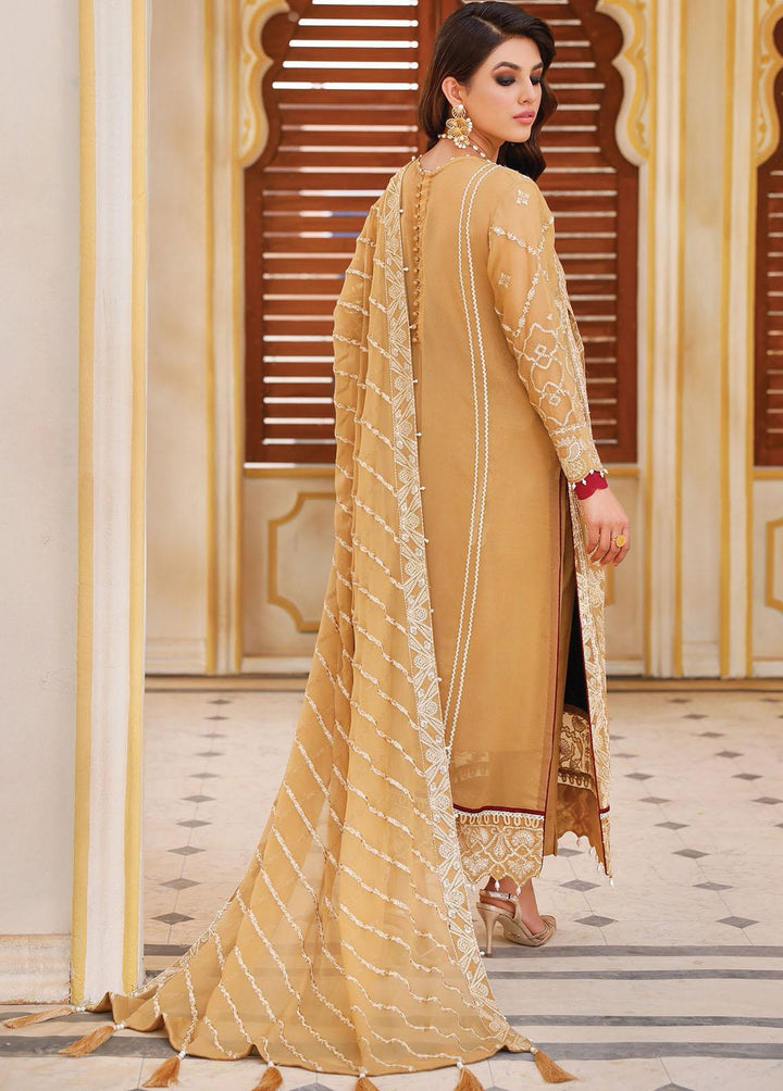 Pareesia By Xenia Formals Embroidered Chiffon Suits Unstitched 3 Piece XE22-P2 01 Maahru - Luxury Collection