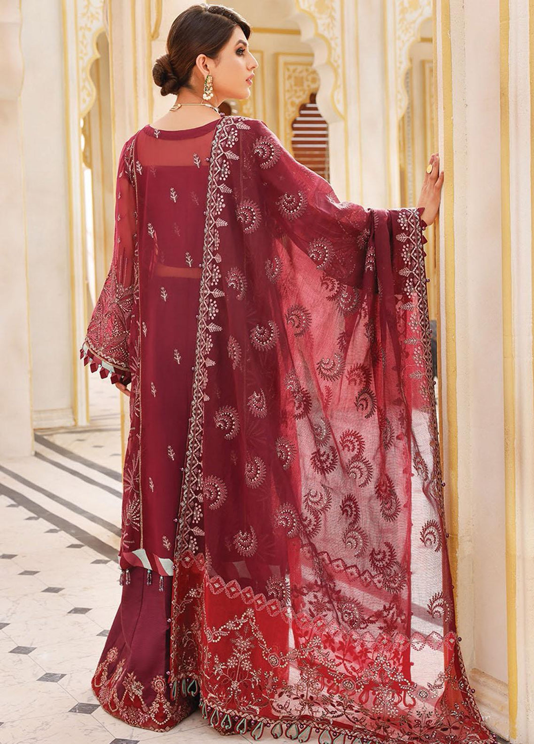 Pareesia By Xenia Formals Embroidered Chiffon Suits Unstitched 3 Piece XE22-P2 02 Hurrem - Luxury Collection