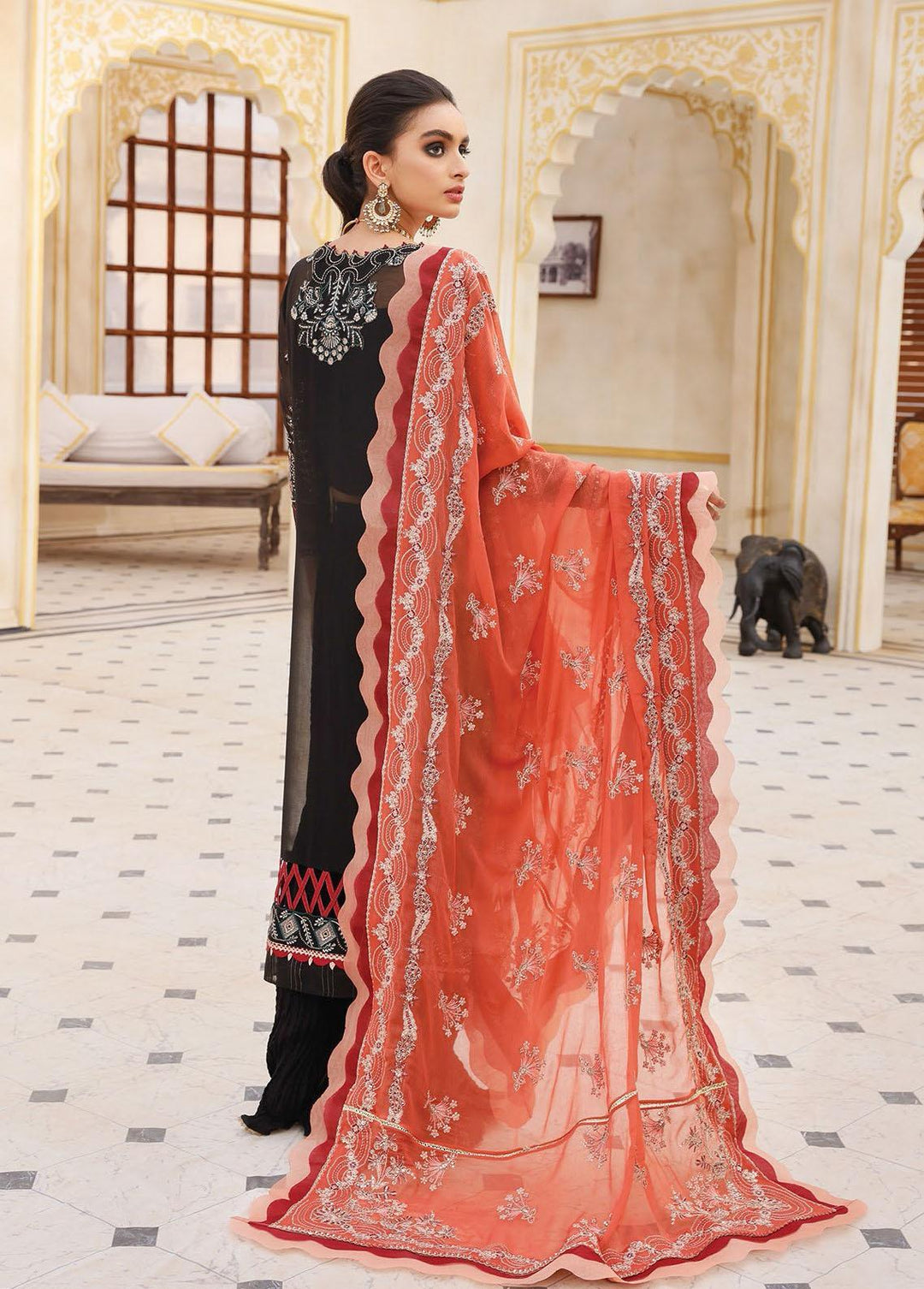 Pareesia By Xenia Formals Embroidered Chiffon Suits Unstitched 3 Piece XE22-P2 08 Shaam - Luxury Collection