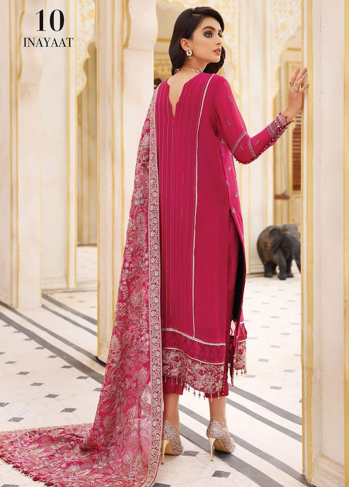 Pareesia By Xenia Formals Embroidered Chiffon Suits Unstitched 3 Piece XE22-P2 10 Inayaat - Luxury Collection