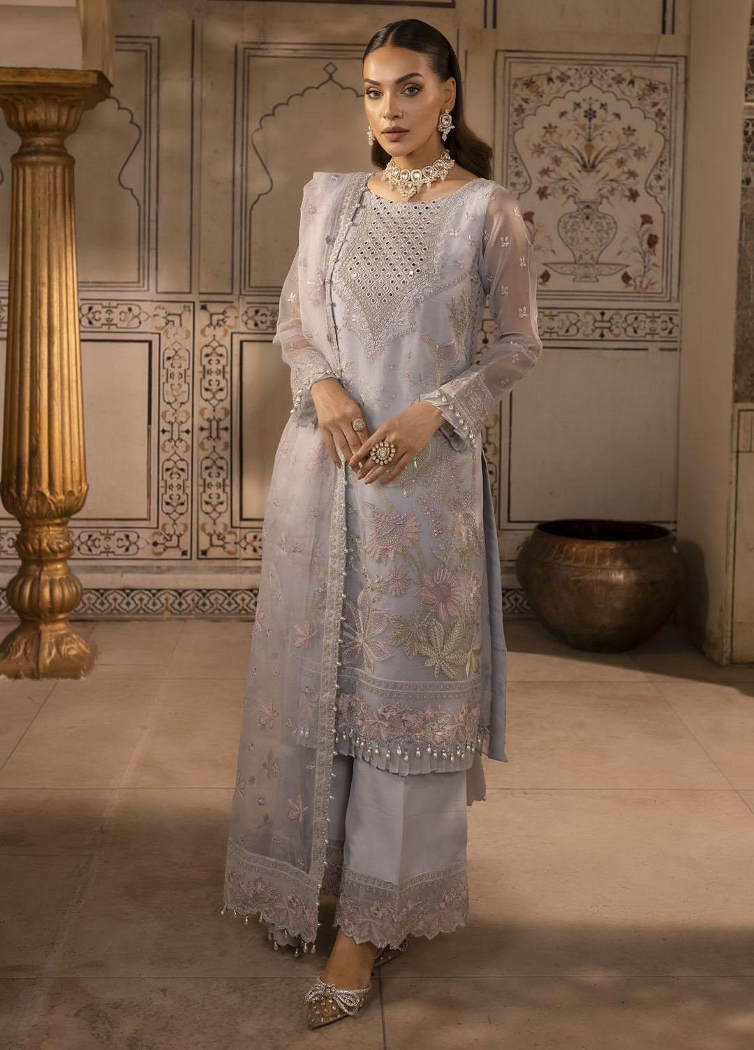 Pari Naaz By Neeshay Embroidered Organza Suits Unstitched 4 Piece NSH23PN Aramish - Wedding Collection