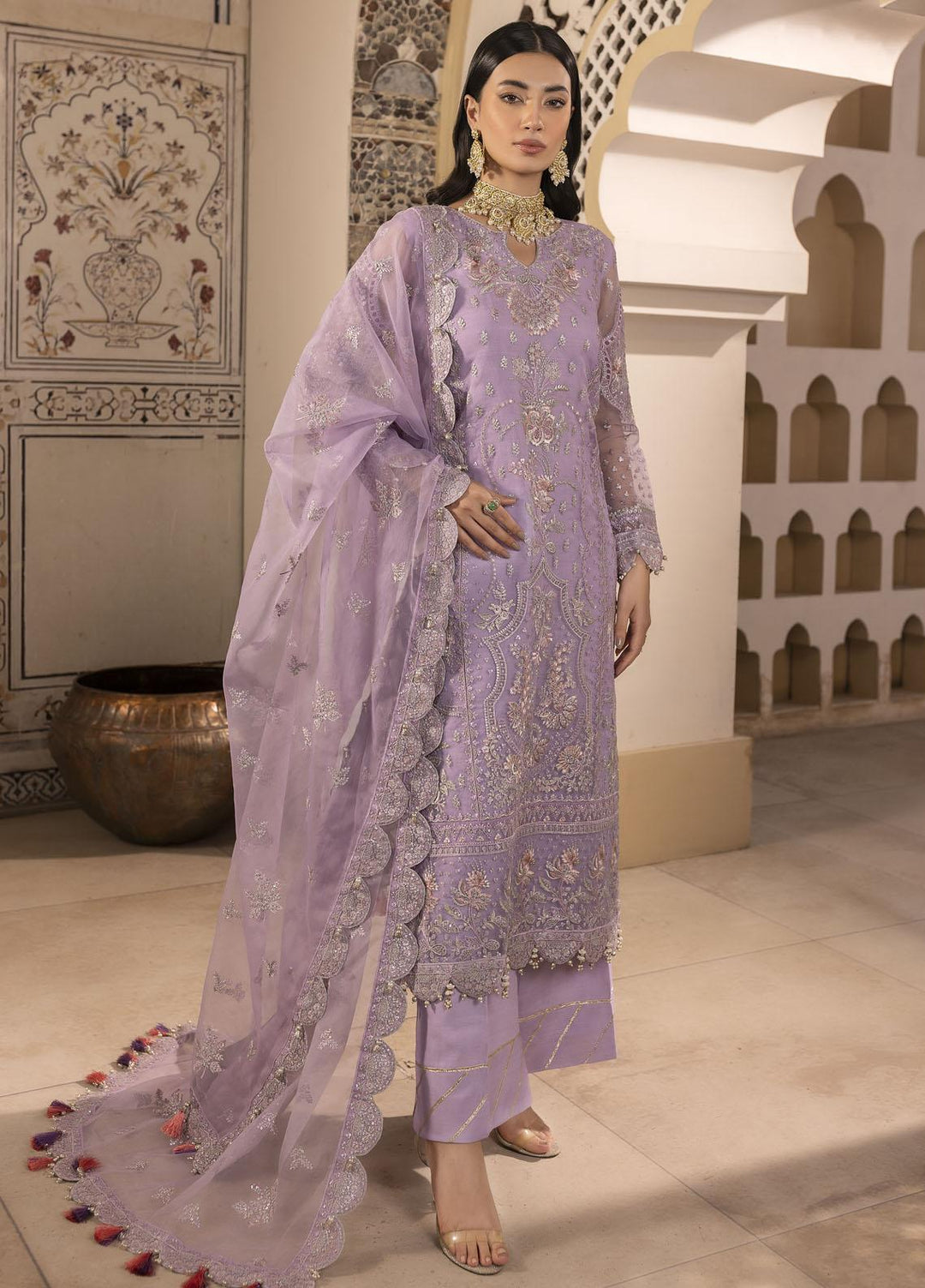 Pari Naaz By Neeshay Embroidered Organza Suits Unstitched 4 Piece NSH23PN Nazrana - Wedding Collection