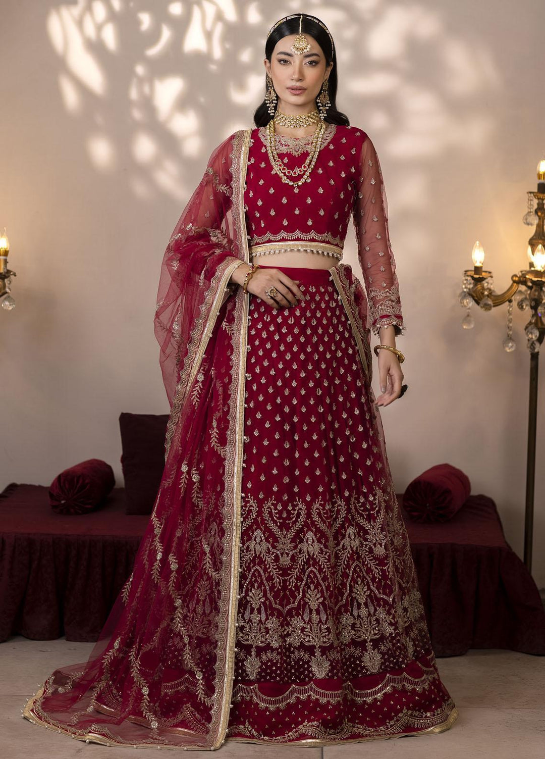 Pari Naaz By Neeshay Embroidered Net Suits Unstitched 4 Piece NSH23PN Rangrezah - Wedding Collection