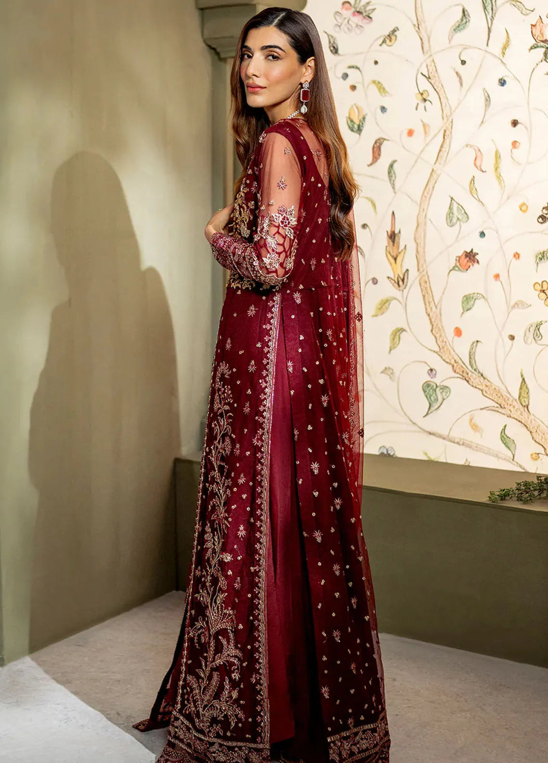 Parinaaz By Neeshay Embroidered Net Suit Unstitched 3 Piece NSH24P Suri - Formal Collection