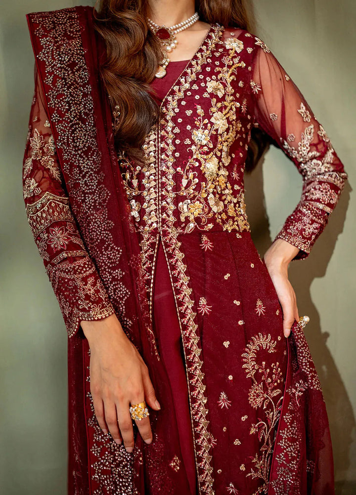 Parinaaz By Neeshay Embroidered Net Suit Unstitched 3 Piece NSH24P Suri - Formal Collection