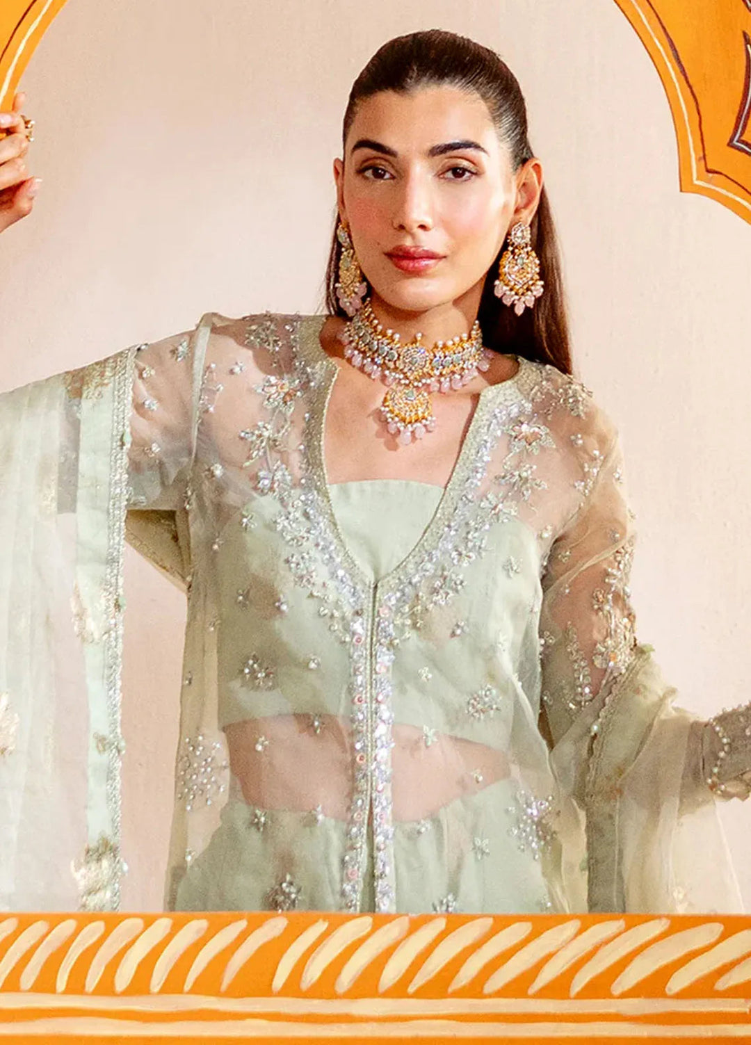 Parinaaz By Neeshay Embroidered Organza Suit Unstitched 3 Piece NSH24P Dilruba - Formal Collection