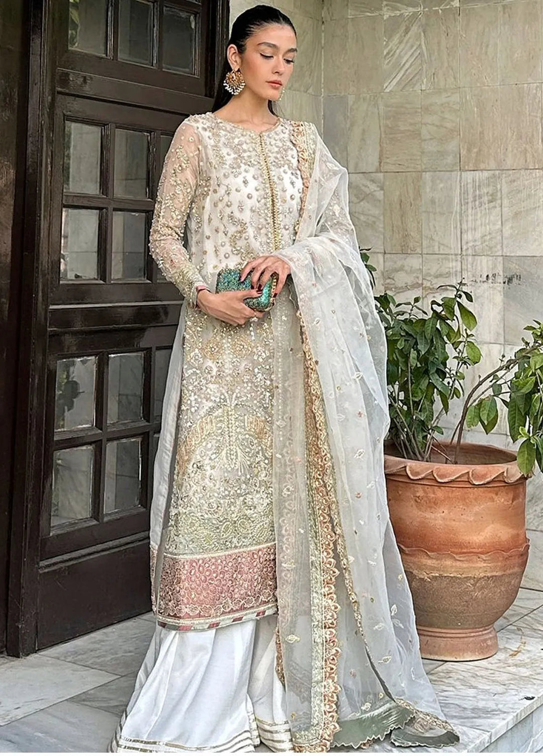 Parinaaz By Neeshay Embroidered Organza Suit Unstitched 3 Piece NSH24P Pakiza - Formal Collection