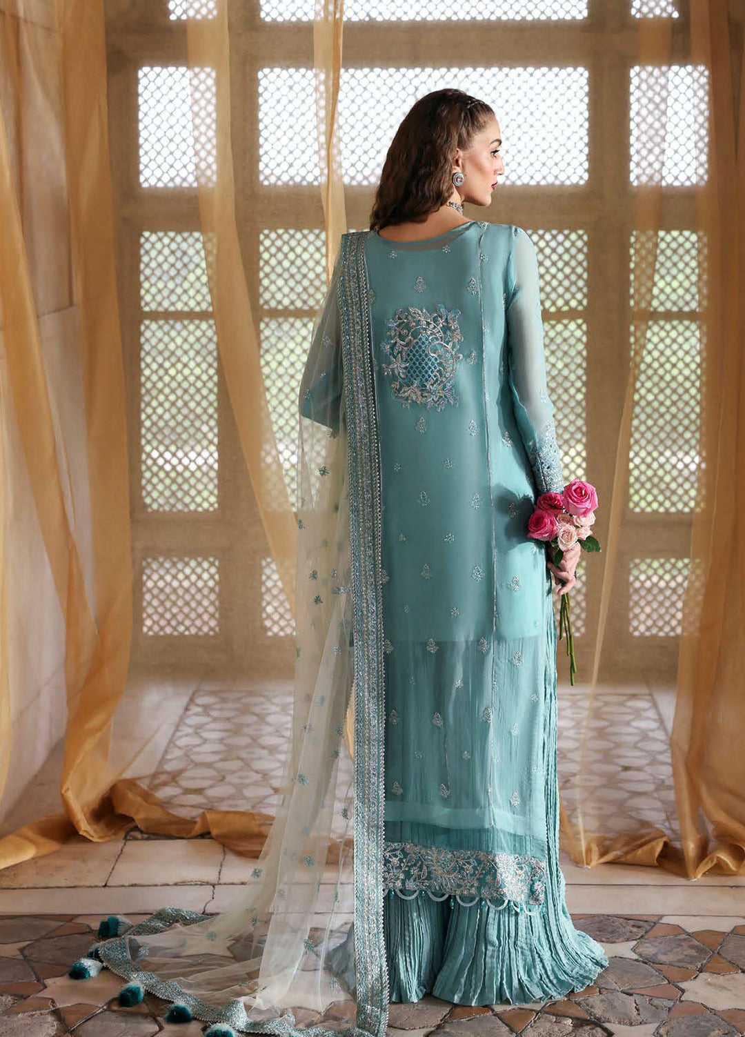 Parishay Embroidered Chiffon Suits Unstitched 3 Piece PRS25JP D-02 JRA - 02 - Formals Collection