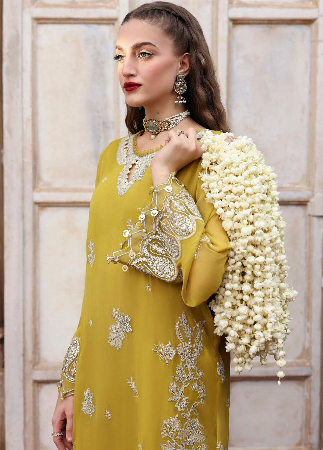 Parishay Embroidered Chiffon Suits Unstitched 3 Piece PRS25JP D-03 JRA - 03 - Formals Collection