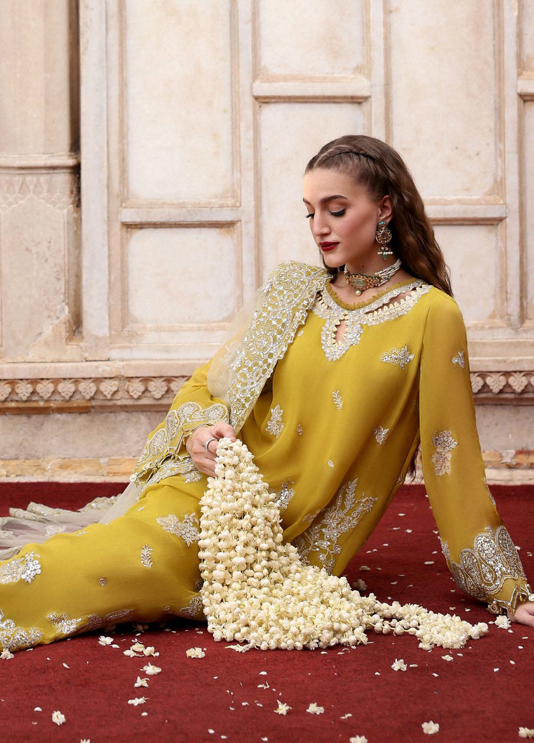 Parishay Embroidered Chiffon Suits Unstitched 3 Piece PRS25JP D-03 JRA - 03 - Formals Collection
