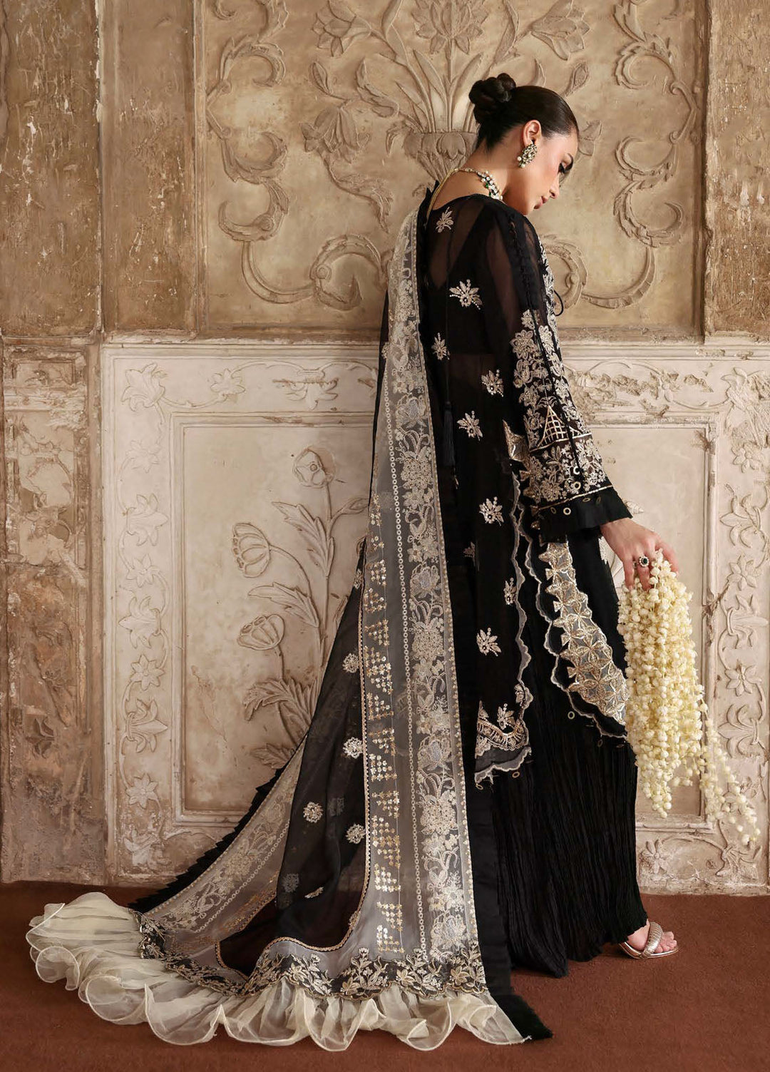 Parishay Embroidered Chiffon Suits Unstitched 3 Piece PRS25JP D-09 JRA - 09 - Formals Collection