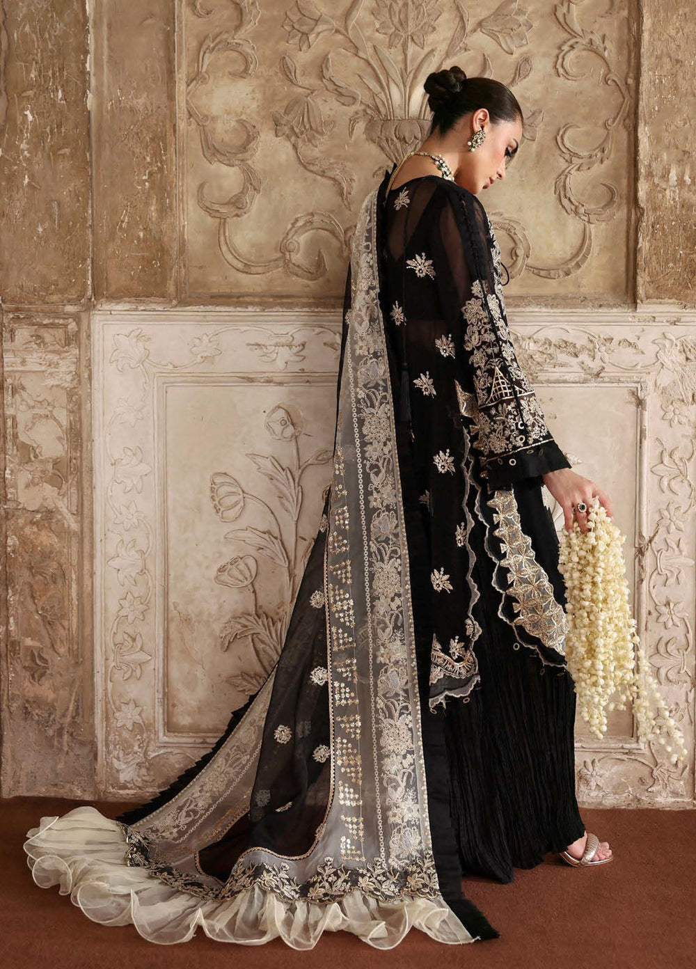 Parishay Embroidered Chiffon Suits Unstitched 3 Piece PRS25JP D-09 JRA - 09 - Formals Collection