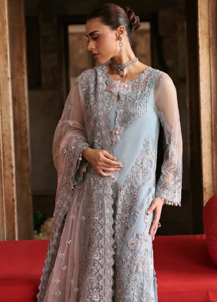 Parishay Embroidered Net Suits Unstitched 3 Piece PRS25JP D-06 JRA - 06 - Formals Collection