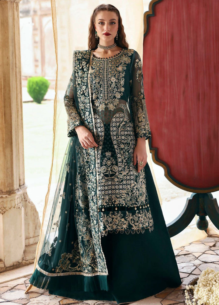 Parishay Embroidered Organza Suits Unstitched 3 Piece PRS25JP D-08 JRA - 08 - Formals Collection