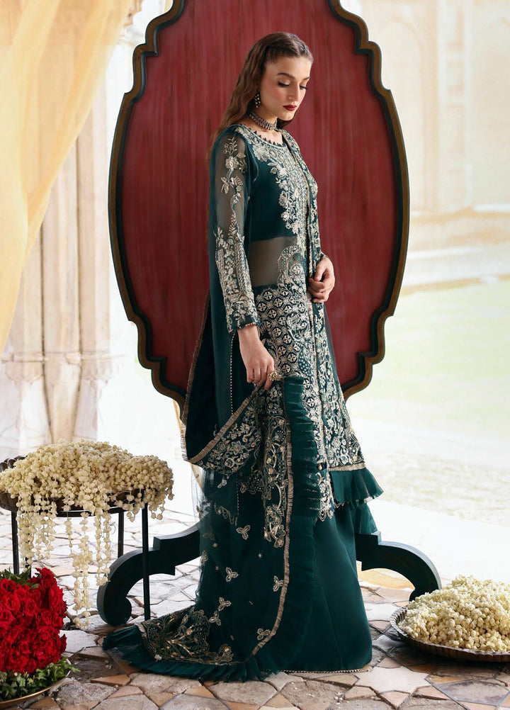Parishay Embroidered Organza Suits Unstitched 3 Piece PRS25JP D-08 JRA - 08 - Formals Collection