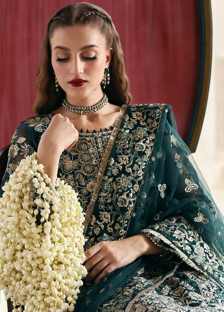 Parishay Embroidered Organza Suits Unstitched 3 Piece PRS25JP D-08 JRA - 08 - Formals Collection