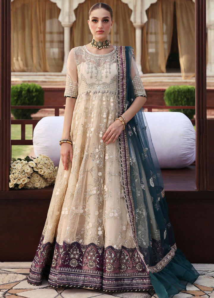 Parishay Embroidered Organza Suits Unstitched 3 Piece PRS25JP D-10 JRA - 10 - Formals Collection